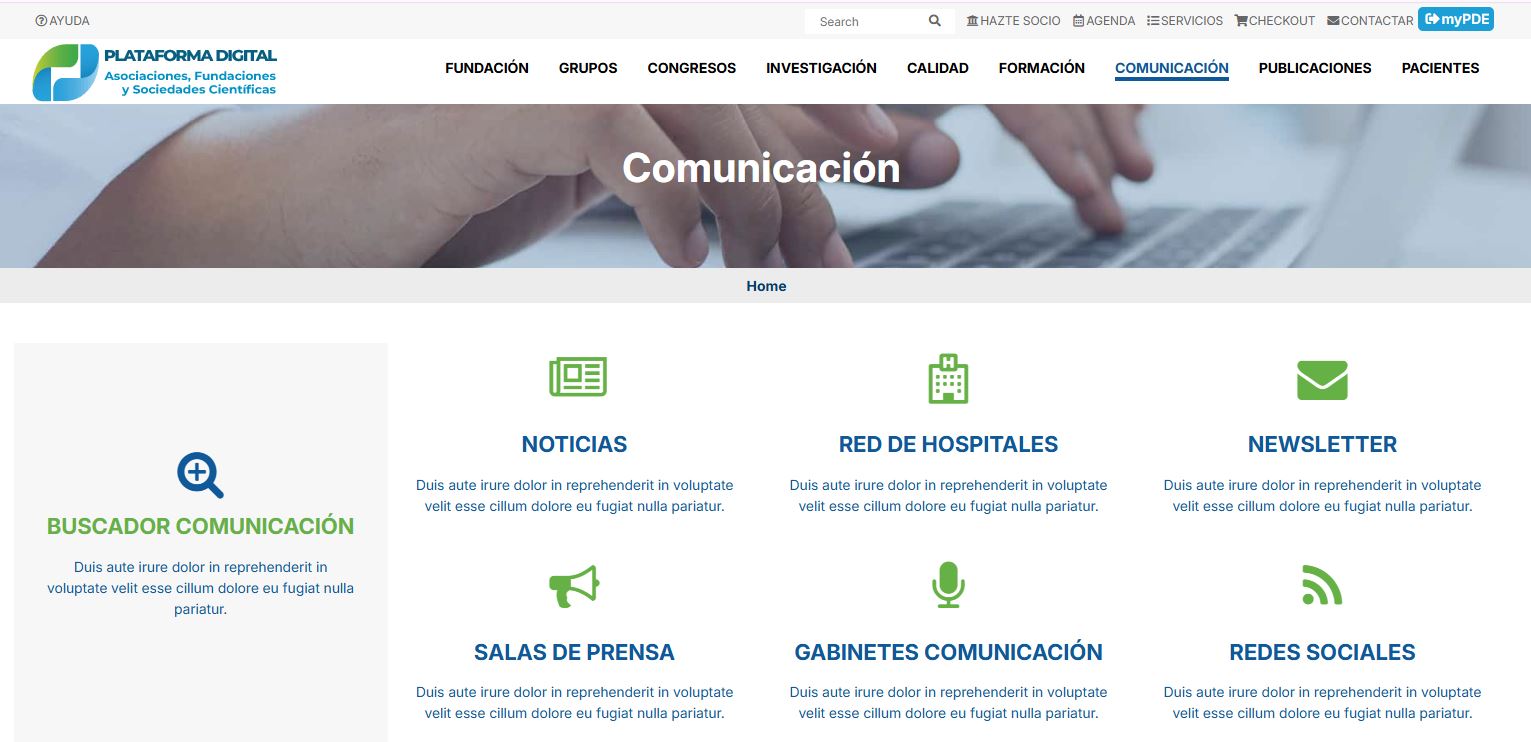 Organizational publications on the portal