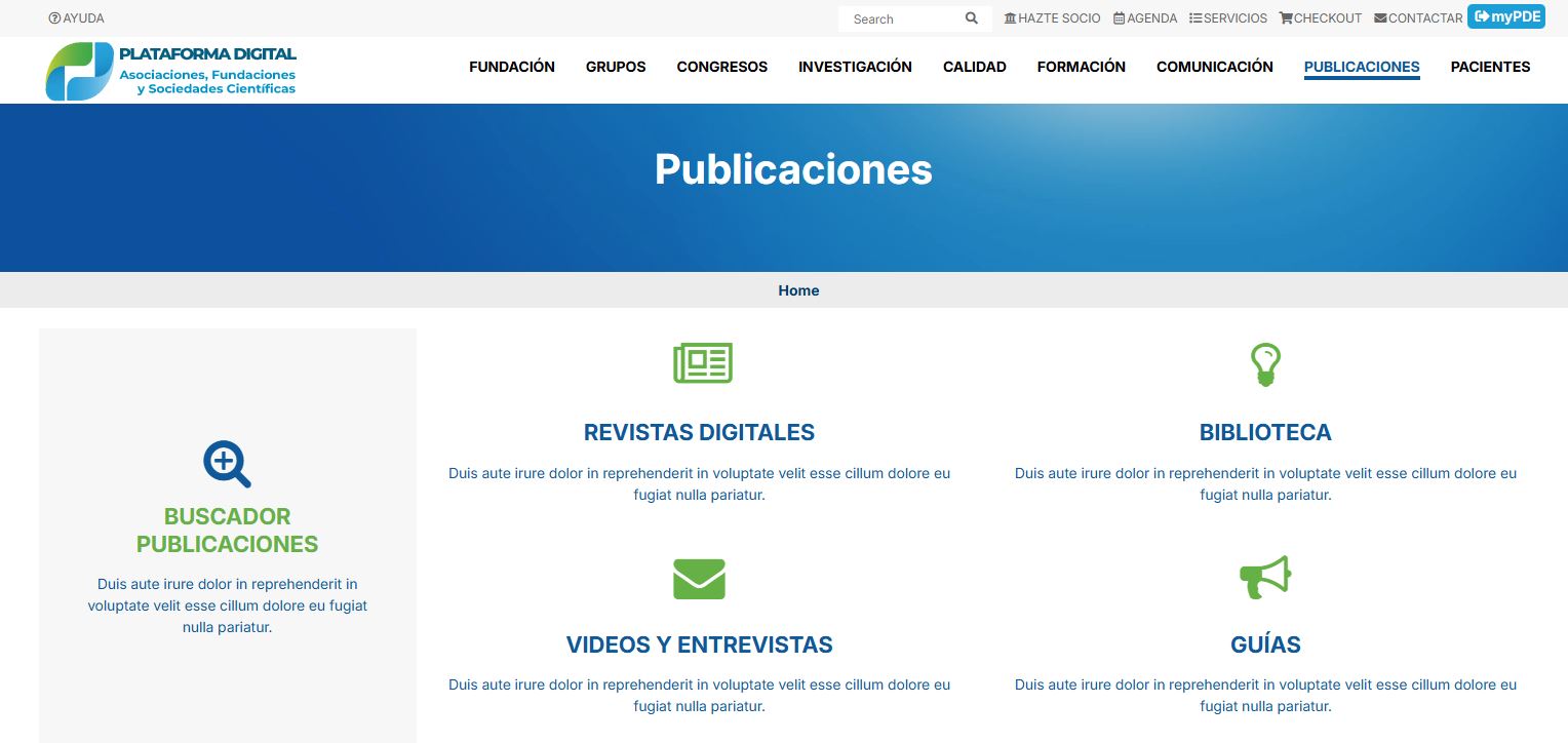Document repository and organized publications