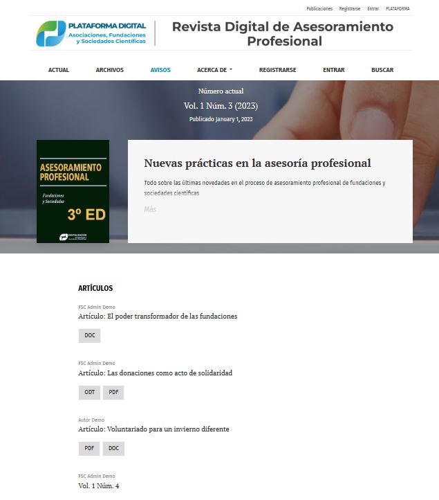 Online scientific journals and publication archive